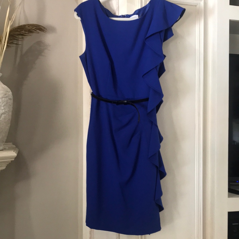 Calvin Klein royal blue knee length dress.